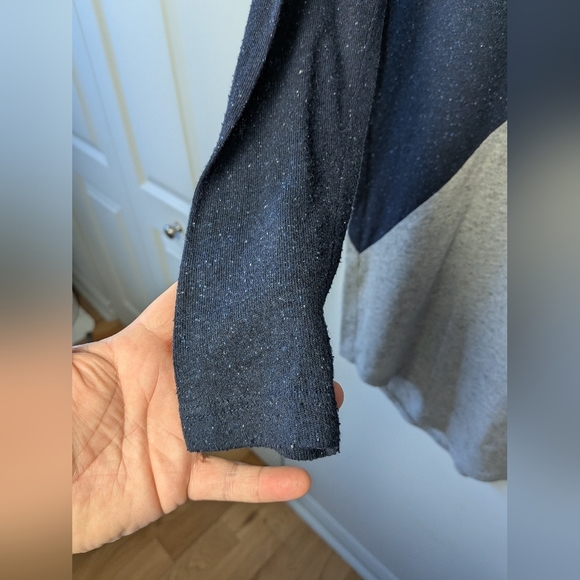 EVE GRAVEL Designer Women Top Long Sleeve Blue Ans Gray Size XS Made In Canada - Picture 4 of 9